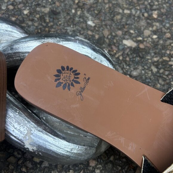 Yellow Box Gold Sequin Bling Yang Slip on Mule Sandals Size 10 NWOB - Picture 6 of 8